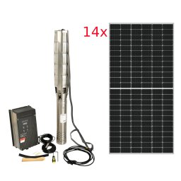 Pachet pompă submersibilă solară Progarden Aqua SOLAR 4053 – 3000 W, 660 l/min, 45 m, 14 panouri