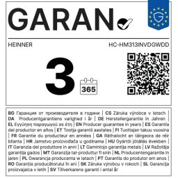 Combina Frigorifica Heinner HC-HM313INVDGWDD | 313L, Inverter, Dozator Apa, Clasa D