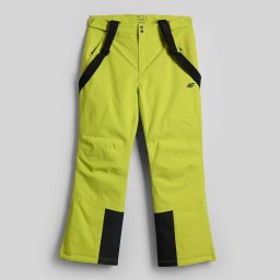 Pantaloni de schi 4F, membrană 5000/3000, negru/galben fluo - Galben fluo, S