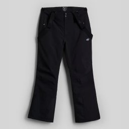 Pantaloni de schi 4F, membrană 5000/3000, negru/galben fluo - Negru, 3XL