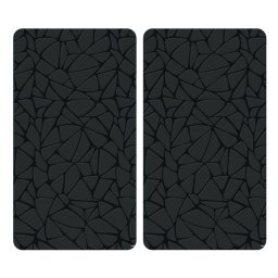 Set 2 protectoare plita bucatarie Kesper 37534, 50x28 cm, Sticla calita, Anti-alunecare, Negru