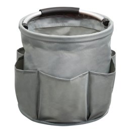 Organizator pentru produse curatenie Kesper 89173, 16 l, Pana la 10 kg, 6 buzunare, maner confortabil din EVA, poliester, gri