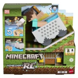 Minecraft: Vagon de mină cu telecomandă cu figurina Steve