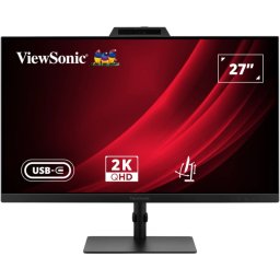 Monitor LED ViewSonic VG2741V-2K, 27” QHD, Webcam 5MP, 120Hz, 4 ms, Negru