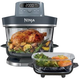 Friteuză cu aer cald NINJA CRISPi PRO AS101EUCY, 5.7L, 2050W, 7 funcții, recipient sticlă, Blue