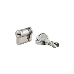 Semi-cilindru Transit 2, 30x10mm, nichelat, anti-smulgere, cama orientabila, 5 chei
