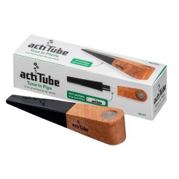 actiTube Pipa lemn Briar Filtre Carbune activ 8mm + Husa 11cm