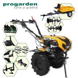 Pachet motocultor Progarden Campo 1844 PAC1844D – 18 CP benzină, remorcă RM500C, pluguri, prășitoare