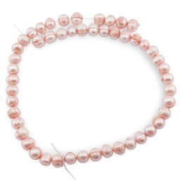 Sirag Perle de Cultura roz turtite 8-9mm, 37cm