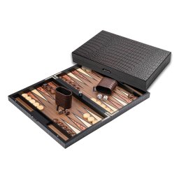 Joc de table Philos Pondikonisi Mediu, furnir de nuc 380 x 240 mm