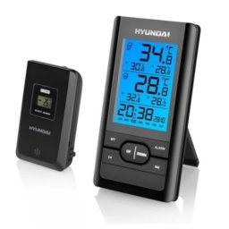 Statie meteo, Hyundai, HYUWS1070B, temperatura, umiditate, ceas, Negru
