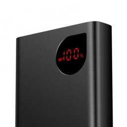 Baterie externa Baseus Adaman Metal, 20000mAh, PD 3.0 + QC 3.0 22.5W, 2 x USB; 1 x USB Type-C, digital display pentru status baterie, total 3A, Negru