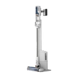 Aspirator fara fir Shark Clean & Empty BU3521EU cu sistem de golire automata, duza pentru animale de companie, autonomie 40 minute, statie de incarcare, 240 W, Alb/Arginiu