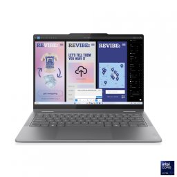 Laptop 2 in 1 Lenovo Yoga 7 14ILL10, Procesor Intel® Core™ Ultra 7 256V pana la 4.80 GHz, 14 inch, WUXGA, OLED, Touch, 16GB RAM, 1TB SSD, Intel Arc Graphics 140V, Windows 11 Pro, Gri