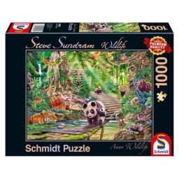 Puzzle Schmidt: Steve Sundram - Lumea salbatica a Asiei, 1000 piese