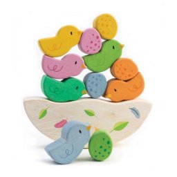 Balansoarul cu pasari, Tender Leaf Toys - Rocking Baby Bird, din lemn premium, 12 piese, 18+ luni