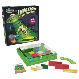 Joc de logica cu 60 de provocari, Thinkfun - Invasion of the Cow Snatchers, 6+ ani