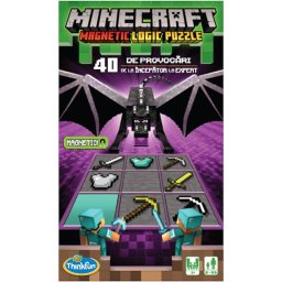 Joc de logica magnetic - Minecraft Magnetic Logic Puzzle (RO), Varsta 8+ ani, Multocolor