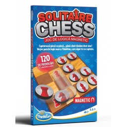 Joc de logica magnetic - Solitaire Chess, lb.romana, Varsta 8+ ni, Albastru