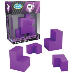 Joc de inteligenta Thinkfun - Brainteaser: Fifth Chair Puzzle, 4 piese de puzzle, 8+ ani
