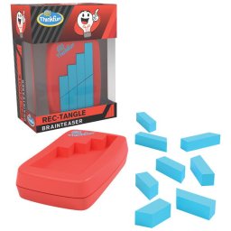 Joc de inteligenta Thinkfun - Brainteaser: Rec-tangle Puzzle, 1 baza si 8 piese de puzzle, 8+ ani