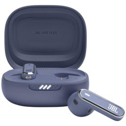 Casti in-ear True Wireless JBL Live Flex, Noise Cancelling, Bluetooth 5.3, Touch Control, IP54, Dual Connect Multi Point, Albastru