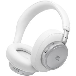 Casti wireless over-ear JBL LIVE 780NC, True adaptive, Noise Cancelling, Hi-Res, Bluetooth 6.0, Autonomie pana la 80h, Conexiune multi-point, Alb