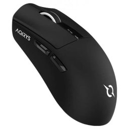 Mouse Gaming ZEPHYR AQIRYS, Wireless 2.4GHz/Bluetooth 5.2/USB, Senzor PixArt 3395, 26000 DPI, 1000 Hz, 56 g, 6 Butoane, Switch-uri Huano 80M, Statie de Incarcare RGB, Baterie 300 mAh, Negru