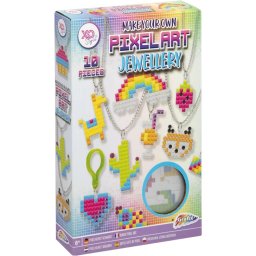 Set creatie bijuterii Pixel Art Grafix GR240012, Varsta 7+ ani, Multicolor