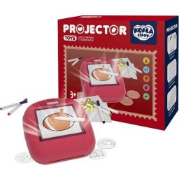 Proiector desen cu 20 sabloane si 6 carioci 22.5 x 18 x 6 cm Koala Diary KD80309, Varsta 3 ani, Roz