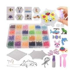 Margele de apa 2800 buc cu accesorii, lipire prin stropire cu apa Kruzzel MY18255, Varsta 5+ ani, Multicolor
