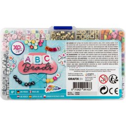 Set 15 modele margele alfabet Grafix GR240020, Varsta 6+ ani, Multicolor