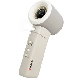 Ventilator portabil Verbatim Cool 'n' Go Aqua Breeze, 3 viteze, 3000 mAh, 16000 rpm, Display LED, Autonomie 7.5 ore, Alb-Argintiu