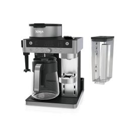 Espressor 2 in 1 Ninja Prestige Dual Brew CFN803EU, 1500 W, Rezervor 1.8L, Carafa 1.8L, 19 bar, pentru cafea la filtru si capsule, Negru