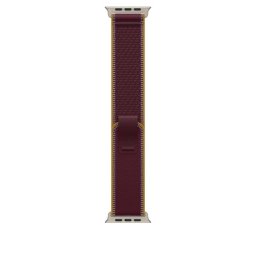 Curea pentru Apple Watch 49mm Burgundy Trail Loop - M/L - Natural Titanium Finish