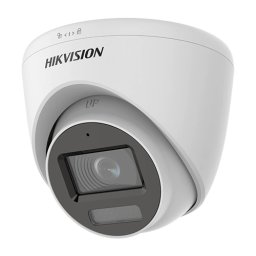 Cameră analogică turret Hikvision, 5 MP 3K, lentilă 2,8 mm, IR 40 m + lumină albă 20 m, TVI/AHD/CVI/CVBS, microfon - DS-2CE78K0T-LFS-2.8mm