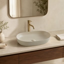 Lavoar dreptunghiular Fluminia Odera Slim 61 cm, cappuccino mat