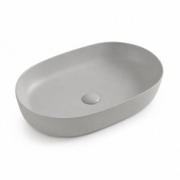 Lavoar dreptunghiular Fluminia Odera Slim 61 cm, gri deschis mat