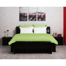 Lenjerie De Pat Green Future, 100% bambus satinat, pentru 2 persoane, verde