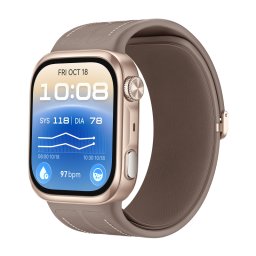 HUAWEI WATCH D3 Mocha Gold Aluminum Alloy Case Sand Composite Leather Strap Europe,Medical