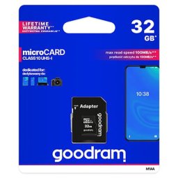 Card Memorie Goodram TGD-M1AA0320R | MicroSD, 32GB, Clasa 10, UHS-I, Cu Adaptor