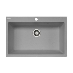 Chiuveta soft compozit Pyramis Square DUROTHEK 76x50 1B gri, Soft composite, 1 cuva, baza 80 cm, garantie 5 ani