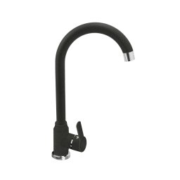 Baterie bucatarie Pyramis LUNGO black, pipa inalta rotativa la 360u00b0, cartus ceramic, alama
