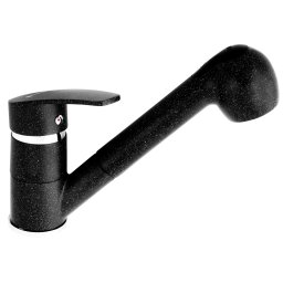 Baterie Bucatarie FIDO Black, pipa rotativa, dus extractabil, cartus ceramic, alama
