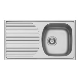 Chiuveta inox Ecoline ASPECT - inox 790mm 450mm DR, 1 cuva 1 picurator, 79x45 cm, baza 45 cm