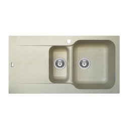 Chiuveta soft compozit Pyramis Level DUROTHEK 1 1 2B 1D DR, Soft composite, 1 1 2 cuve 1 picurator, 96x50 cm, baza 60 cm, garantie 5 ani