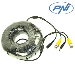 Cablu video si alimentare CCTV 50M pentru camera de supraveghere