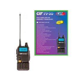 Statie radio Statie radio VHF/UHF portabila CRT FP00 dual band 136-174 si 400-440 MHz culoare Negru, VOX, 128 canale, Scan, Programabila, Lanterna, FM radio, T.O.T, Repeater