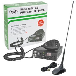 Statie radio Kit Statie radio CB PNI ESCORT HP 8000L ASQ + Antena CB PNI Extra 48 cu magnet
