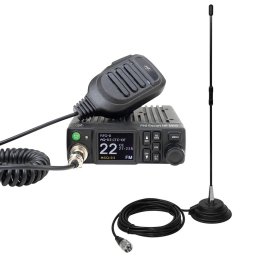 Statie radio Pachet Statie radio CB PNI Escort HP 8900 ASQ, 12-24V + Antena CB PNI Extra 40 cu baza magnetica